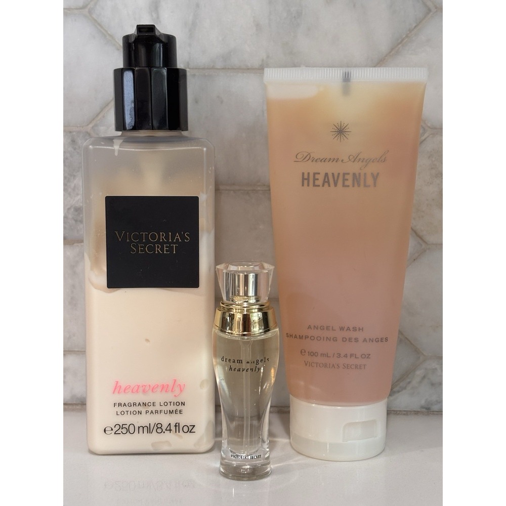 VICTORIAS Secret Dream Angels Heavenly Perfume Body Lotion & Body Angel Wash Set